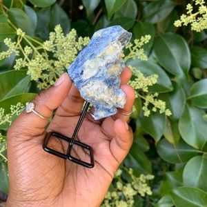 Love, Indigo | Blue Kyanite Metal Stand Home Decor